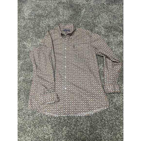 Cinch Other - Cinch Modern Fit Men's M Multicolor Cotton Geometric Long Sleeve Button-Up Shirt